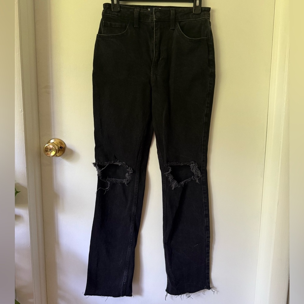 Hollister Ultra High-Rise ‘90s Vintage Straight Denim Jeans Black Size W26 L31